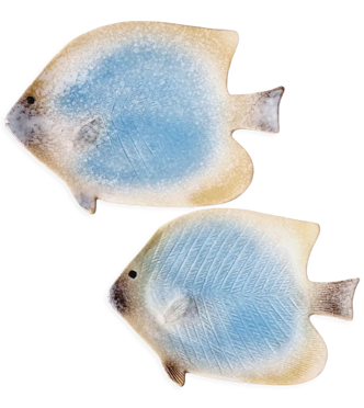 2 vide poches poissons céramique