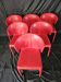 Set of 6 red leather Cassina chairs