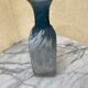 Frosted glass bottle vase – Blue & Frosted White Gradient