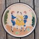 Duo d'assiettes murales ou plat danseurs traditionnels basques, par Aparicio