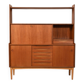 Teak sideboard with bookcase by Brantorps