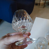 Cut crystal digestive glasses