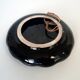 Flat wall plate ceramic Vallauris. Fish, crab, shellfish