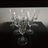 Set of 6 crystal bowls from the 60s