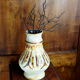 Ribbed vase with caramelized glaze; "581/22" - west German ceramics - 70s
