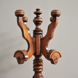 Column hanger in walnut turned beech, 1970s