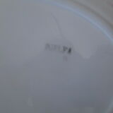 Plat de service oval en faience frise bleu vert modele djelfa grave en creux p3