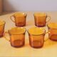 Amber arcopal cups 70s