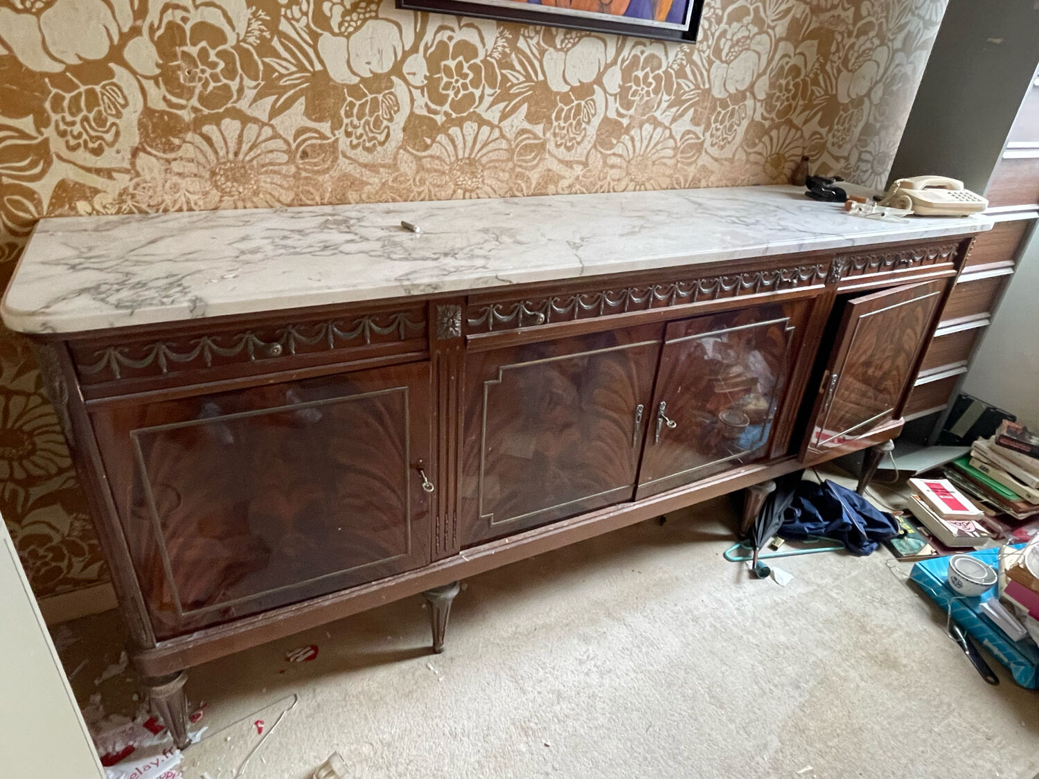Sideboard with marble top