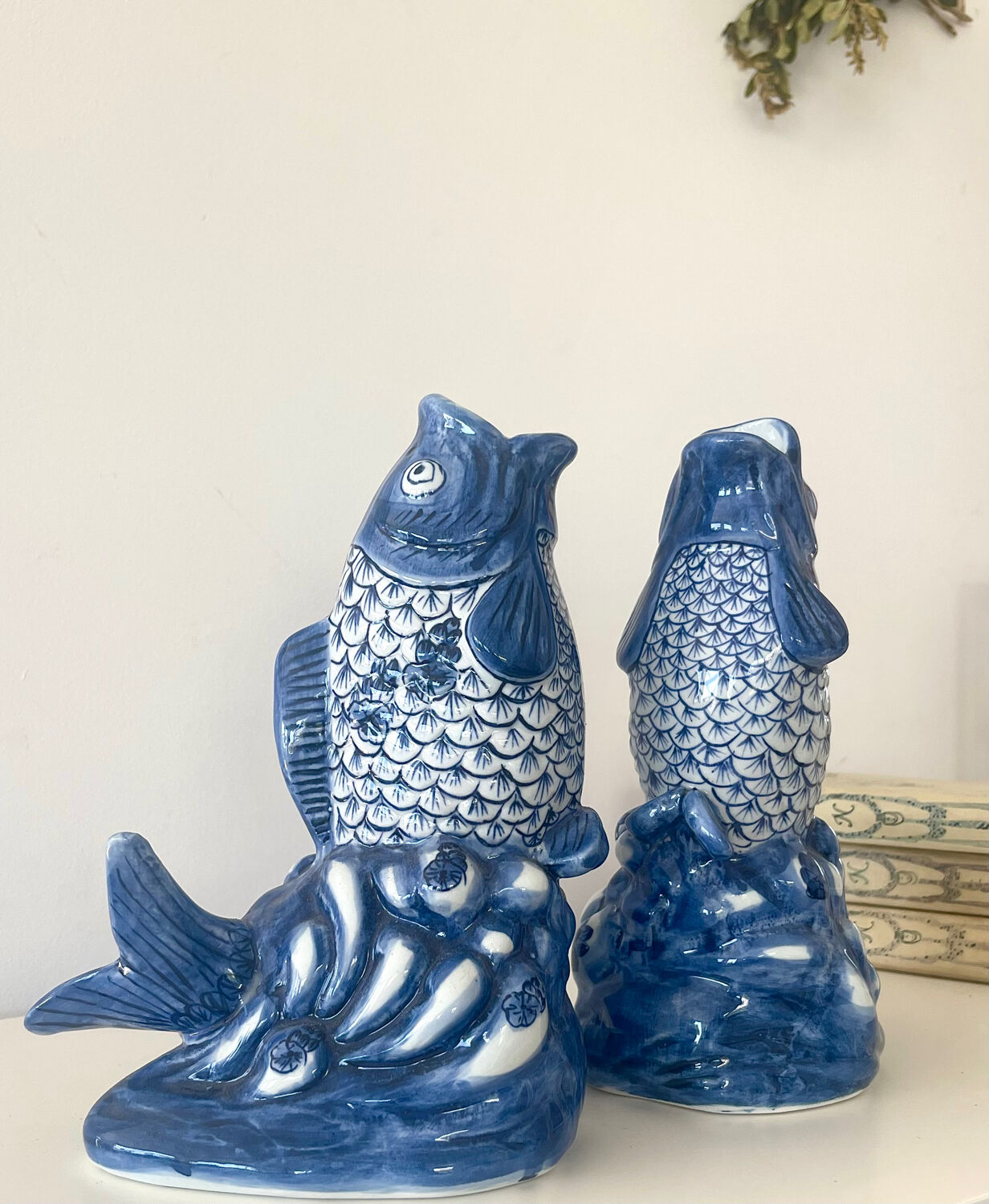 Duo of vases in antique slip