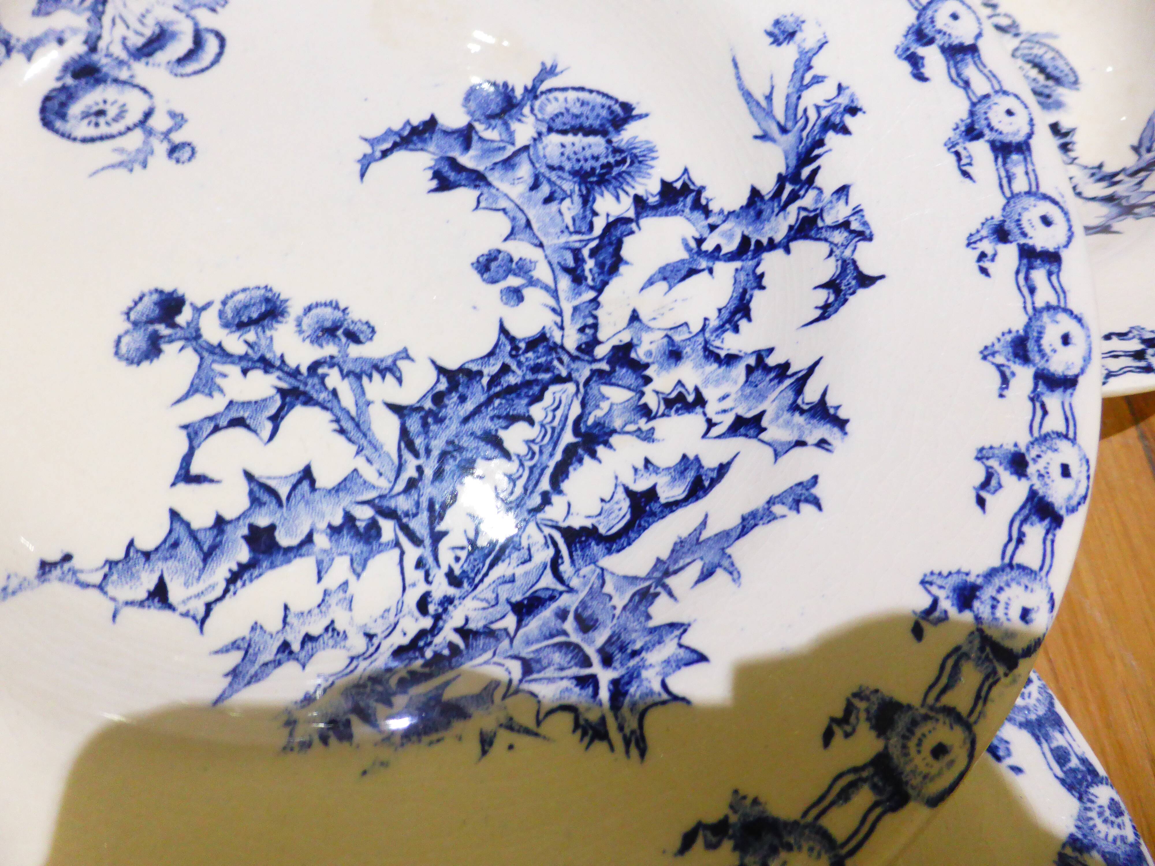 4 Gien Chardons soup plates (9)