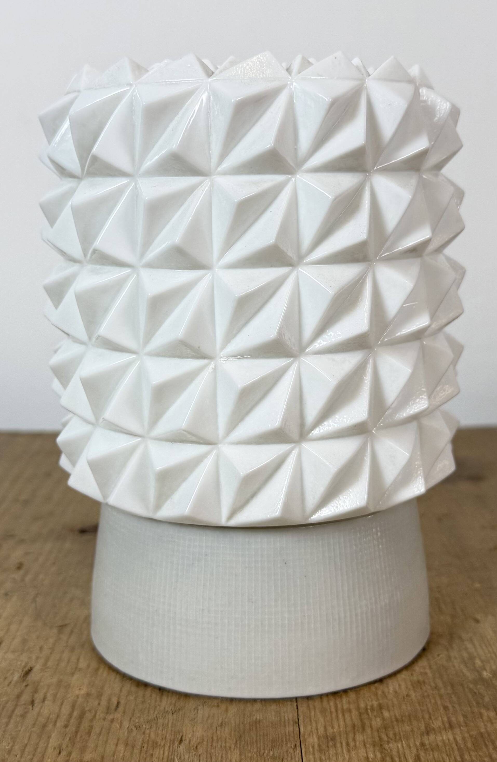 Lustre en porcelaine blanche vintage, années 1970