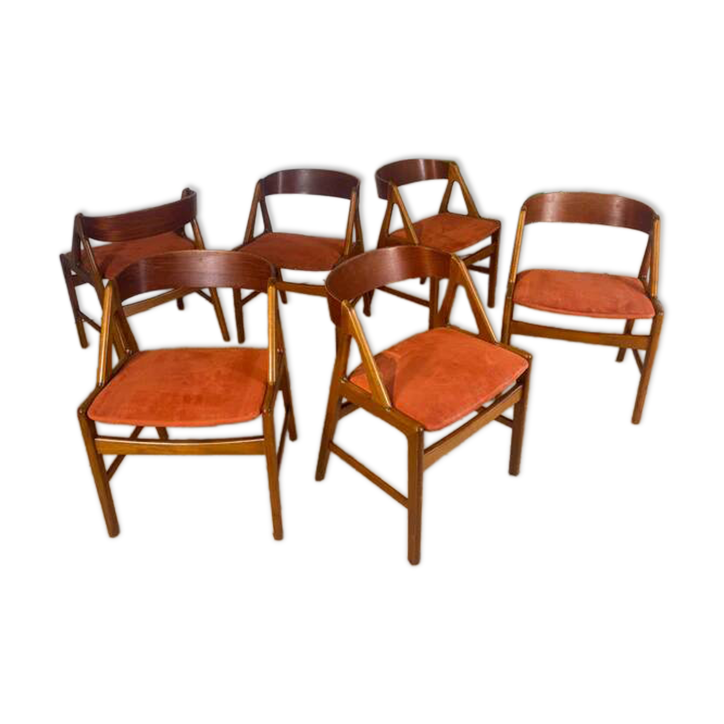 Set of 6 Model 71 chairs by Henning Kjærnulf for Boltinge Stolefabrik, 1960s