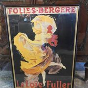 ancient poster by Jules Chéret Folies-Bergère, La Loïe Fuller 1893