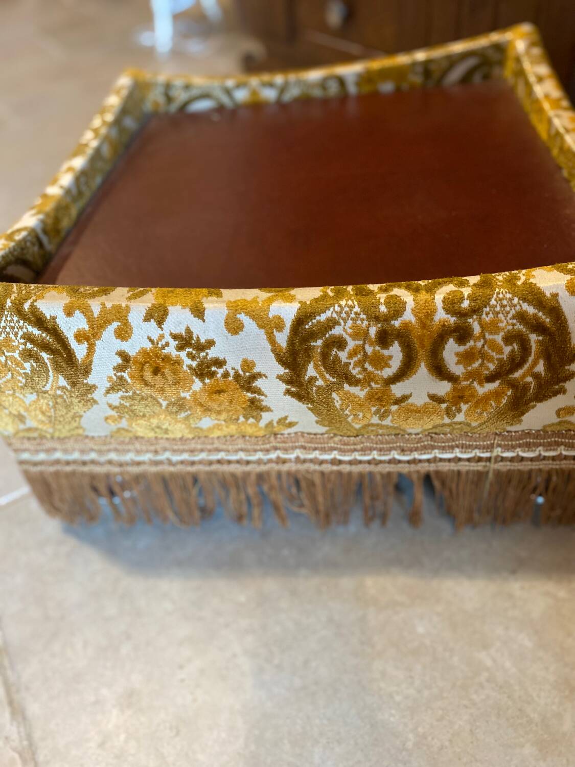 Vintage pouf or footrest