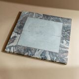 Vintage Marble Chess Set in Grey and Pink Stone – Hand-Carved Pieces, 31x31 cm Board, 1960s Italian Design