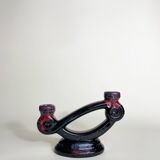 Handmade earthenware candlestick holder