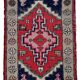 Tapis vintage du Moyen-Orient Hamadan fait main en laine – 38 x 59 cm