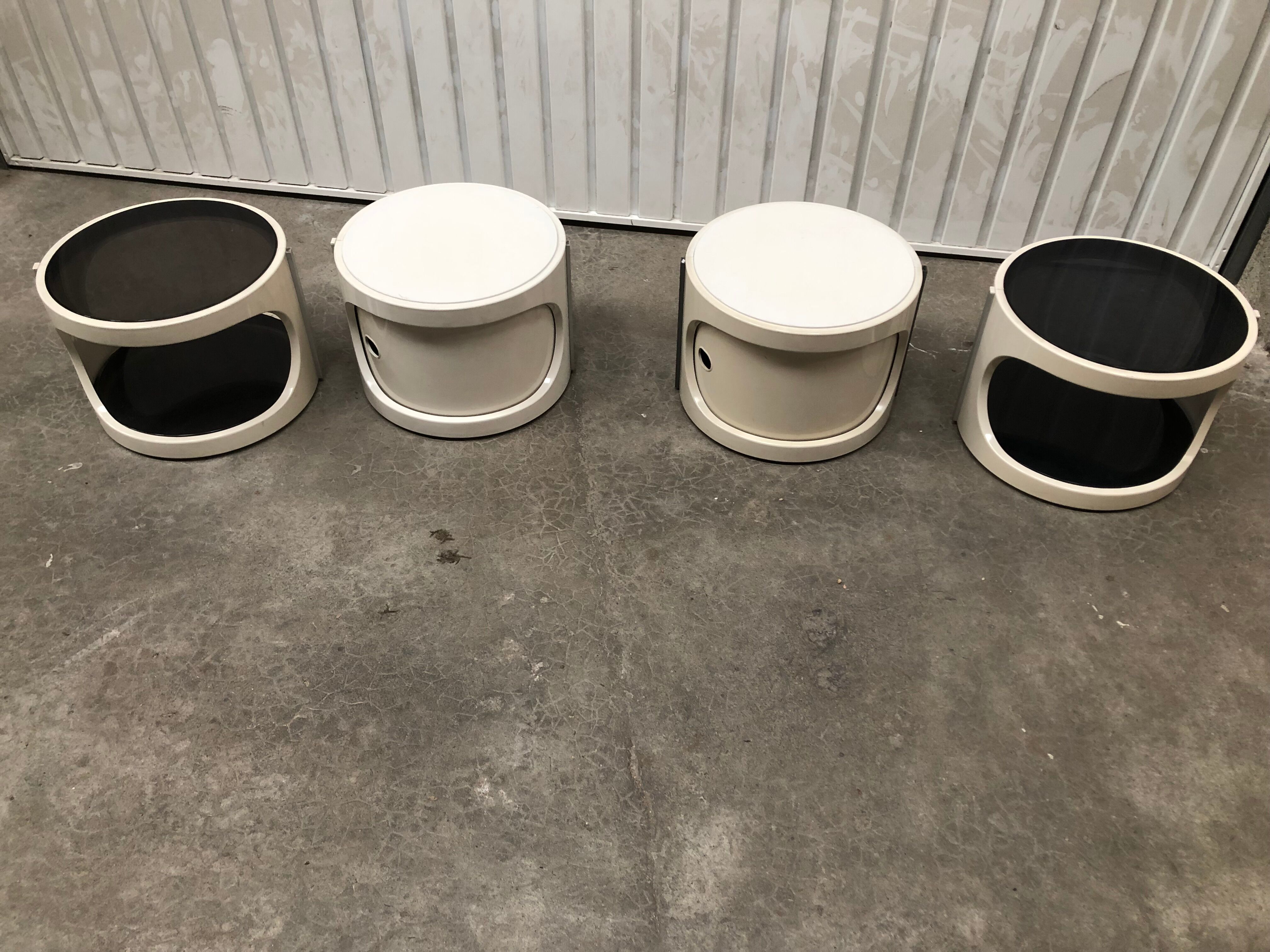 Pair of bedside tables 4 modules 1970