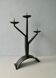 Wrought iron chandelier, brutalist style, 60s