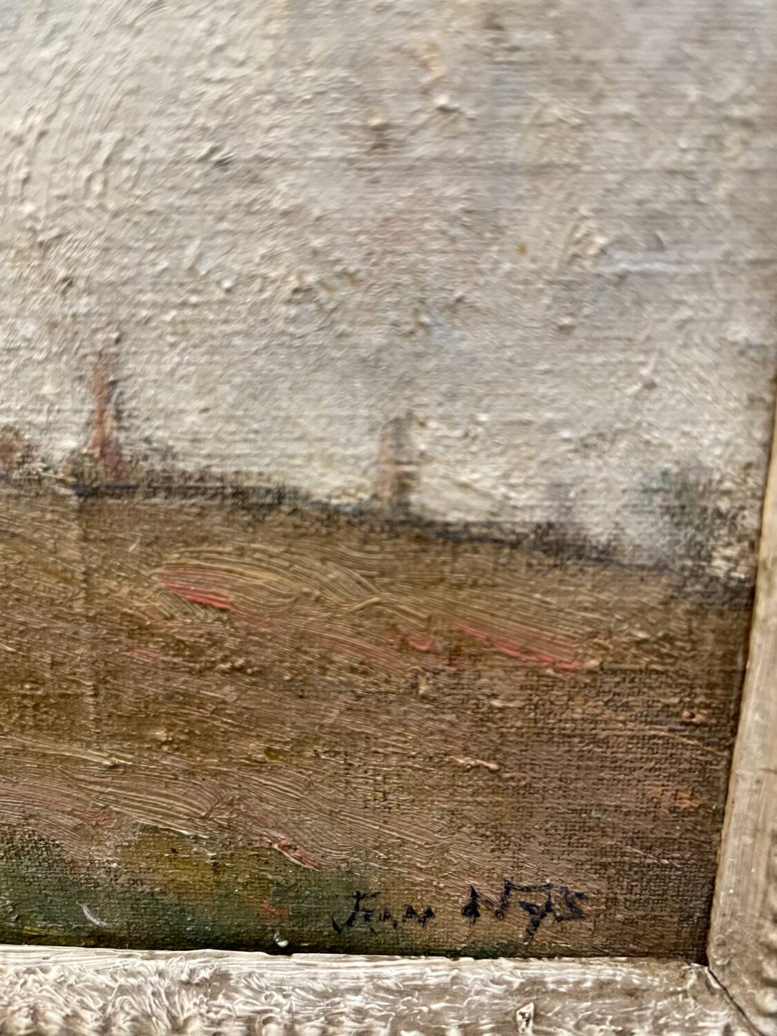 Tableau paysage moulin Jean Nys