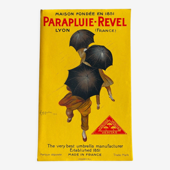 Affiche lithographie Parapluie Revel par Leonetto Cappiello 1922