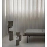 Table lamp, large model - dark gray, ceramic, contemporary work.