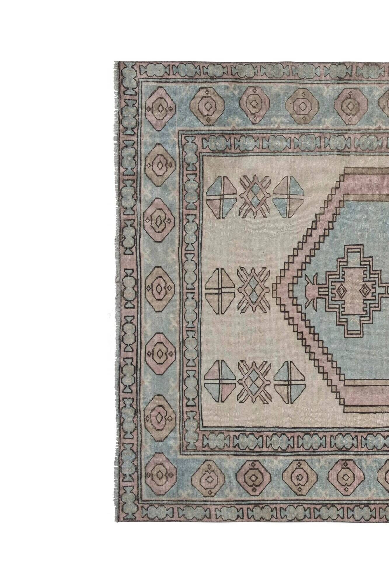Vintage Turkish rug handmade 196x284 cm