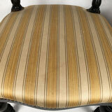 Set of two nanny chairs, blackened wood, Napoleon III