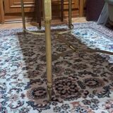 Coffee table in brass and veined green marble from the 1960s.