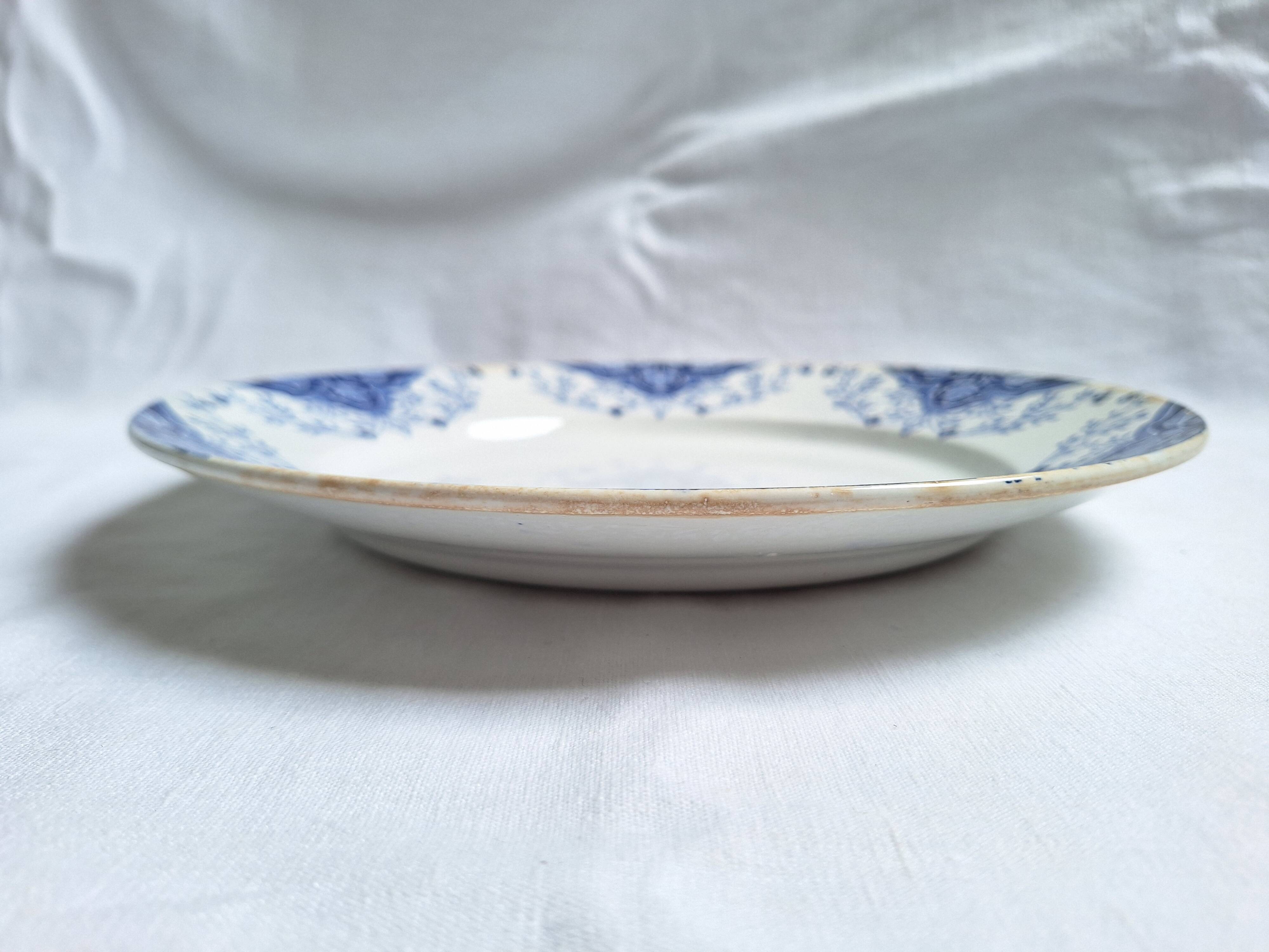 Plat creux Creil et Montereau bleu