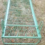 Vintage green metal bed