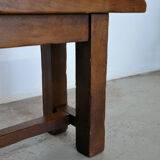 Minimalist bench made of solid chestnut wood - 50s
