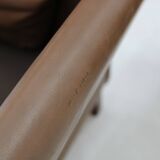 1970s Pair of Brown Leather Armchairs, Denmark