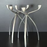 Aluminium tripod candle holders for De Bijenkorf, Netherlands 1970s