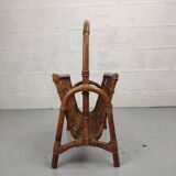 Vintage bamboo magazine holder
