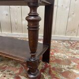 Desserte - Console en chêne massif Napoléon III marbre gris veiné
