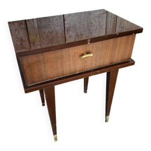 Chevet Ancien Table Nuit - placage bois