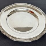 Round silver metal dish
