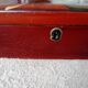 Glove box in lacquered wood decorated with 2 birds under wisteria