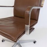Rudolf Glatzel Leather Office Chair, Knoll