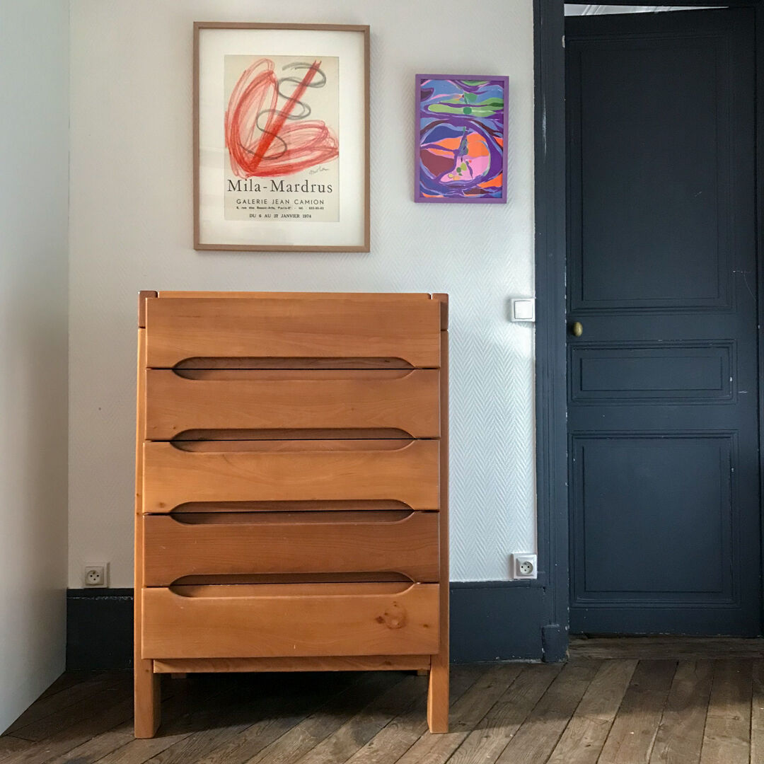 Commode en orme massif Maison Regain
