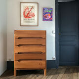 Solid elm chest of drawers Maison Regain