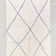 Berber carpet beni ouarain ecru blue diamonds majorelle 305x211m