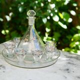 Whiskey liqueur service, cherry blossom pattern