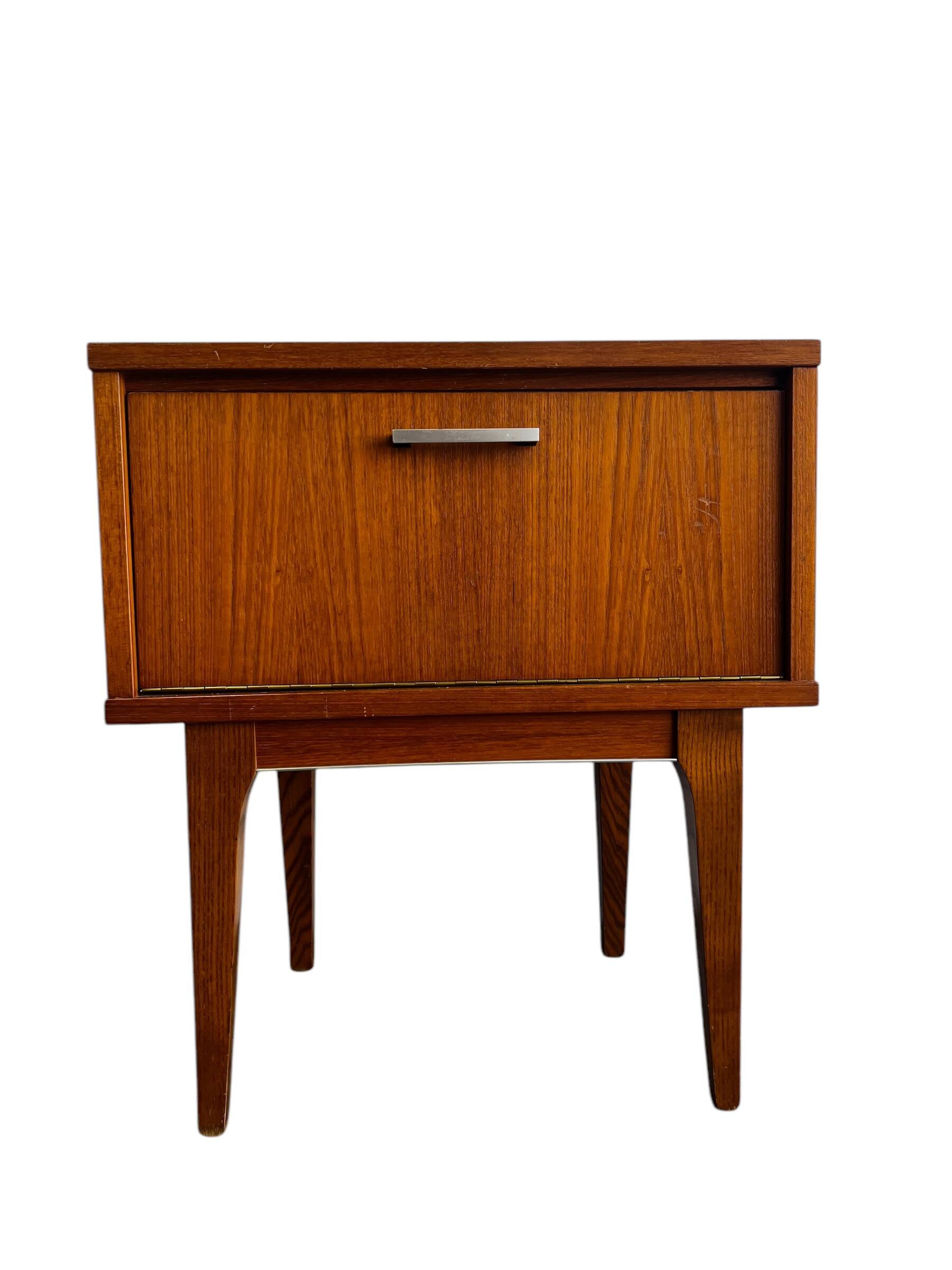 wooden bedside table / vintage side cabinet