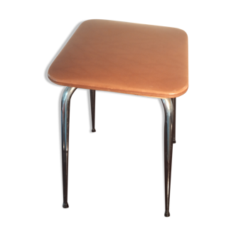 Tabouret en skaï similicuir marron