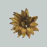 Vintage brass flower sconce 1970