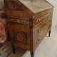 Louis XV style writing desk commode with drop-down front, made of precious wood.