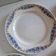 Set of 12 antique Art Deco plates, earthenware from Creil Montereau.